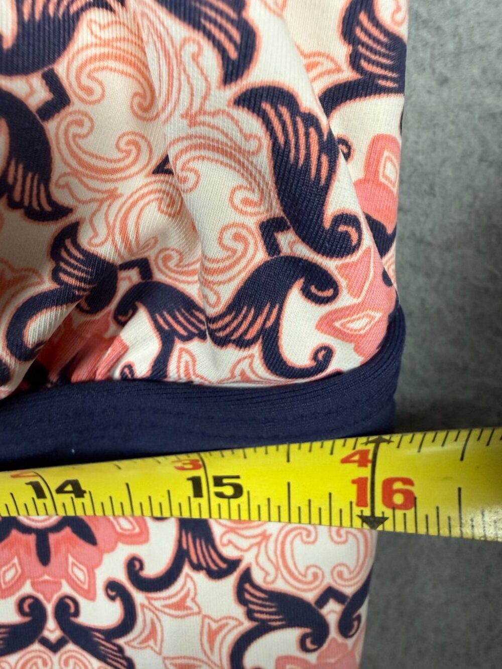 Lands End 14 High Neck Tankini Built In Bra Adjustable Straps Pink Floral - Picture 8 of 8